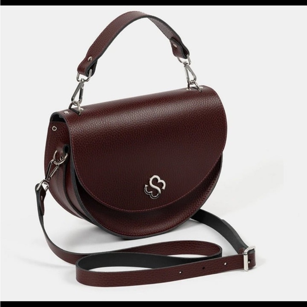 Cambridge Satchel Crossbody in Oxblood Celtic Grain—The Kate 🇬🇧 - Picture 3 of 13